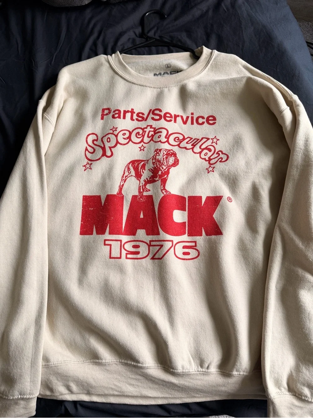 1976 Cream Sweatshirt with Red Graphic
